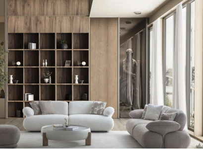 Edle Wohnzimmer Möbel Designer 3-Sitzer Sofas Runder Couchtisch