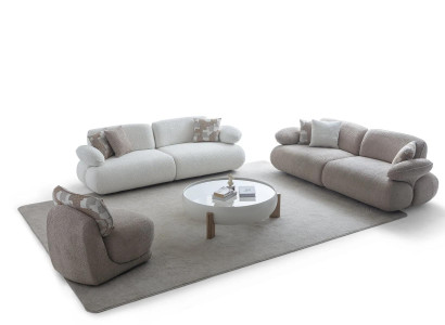 Designer Wohnzimmer Garnitur 2x 3-Sitzer Couchen Edler Sessel