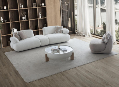 Edles Wohnzimmer Set Luxus Stoffsofa Designer Sessel Couchtisch