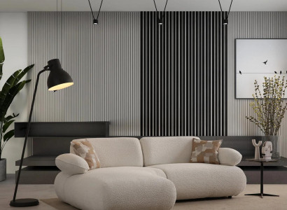 Weißes Ecksofa Designer Wohnzimmer Luxus Textil Couch Stoffsofa