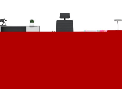 Komplettes 4-teiliges Set in Weiß – Schreibtisch Sideboard & Tische