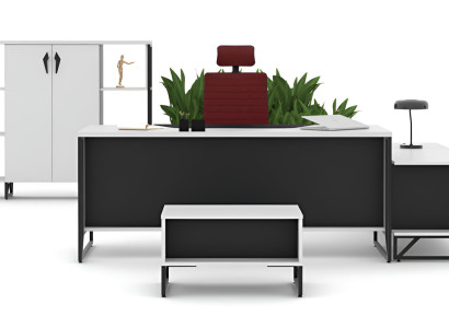 Schwarz-Weiße Büromöbel Schreibtisch Designer Couchtisch Sideboard