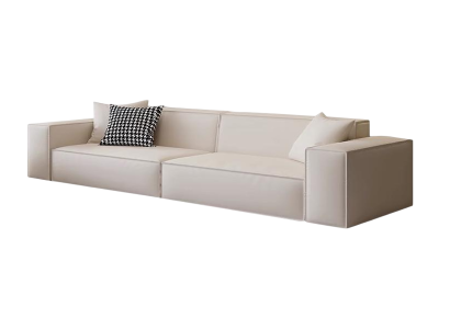 Luxuriöse Großer beiger Sofa aus komprimiertem Stoff  Stilvoller großer Sofa