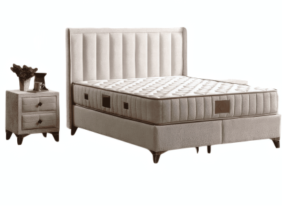 Stilvolles Schlafzimmer Set Bett mit Stauraum Komplettmöbel 2x Nachttische