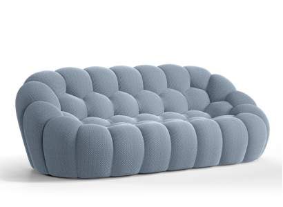 Luxuriöser Textil-Kompressionssofa  Grauer stilvoller Sofa Kompakter Sofa