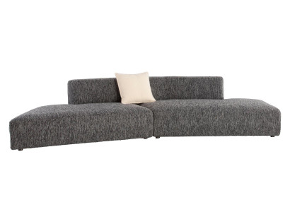 Grauer, kompakter Luxus-Sofa für das Wohnzimmer Stoffsofa Komprimierbare Möbel