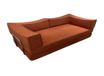 Modernes komprimierbares braunes Stoffsofa  leichtes, kompaktes Sofa