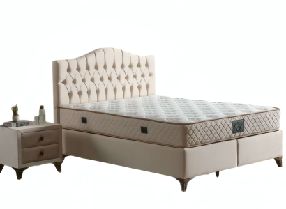 Bett mit Stauraum Schlafstelle Komfortdoppelbett Schlaflager Komfortbett