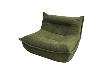 Komprimierbarer grüner Sessel weicher Klappstuhl Stoff Sessel leichter Sessel