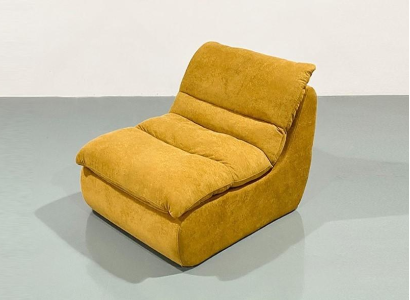 Komprimierbarer gelber Sessel Stoff Sessel kompakter, bequemer Sessel