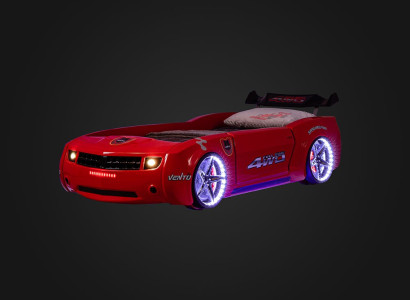 Rotes Kinderbett Autobett Designer Kinderzimmer Möbel Mustang Bett