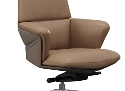 Ergonomischer Chefsessel in edlem Braun.