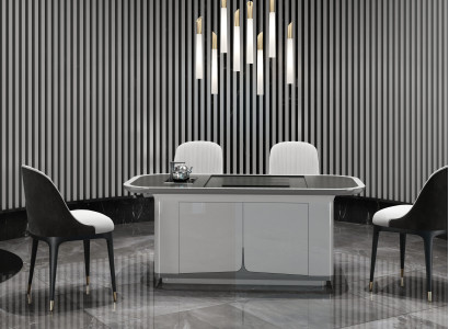 Komplettes Esszimmer-Set Tisch + 4 Stühle