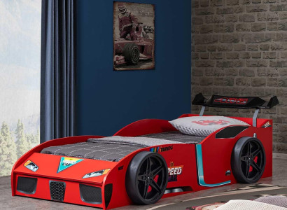 Exklusives Kinder Kunststoffbett Designer Autobett Rennwagen Design