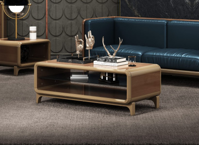 Eleganter Couchtisch in Braun – 140×70×55 cm, modern und stabil.