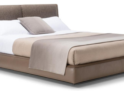 Braunes Lederbett Textil Textilbetten Schlafzimmer Doppelbetten