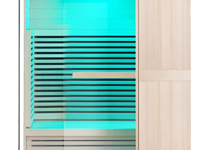 Infrarot-Sauna für 2 Personen, ausgestattet mit einer roten Lichttherapie