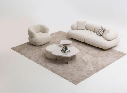 Stilvolle Couchgarnitur Designer Sofa Sessel Beistelltisch Möbel