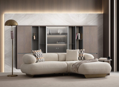 Luxuriöses Beiges Wohnzimmer Sofa Designer Sitzmöbel Stoffsofa