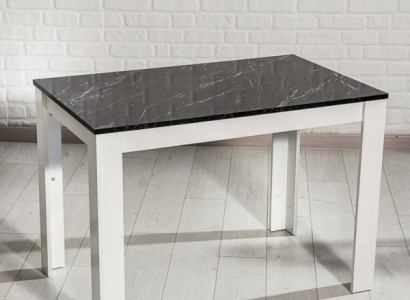 Moderner Schwarz-weißer Rechteckiger Esstisch Esszimmer Möbel