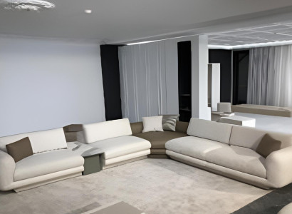 Moderne Wohnzimmer Beige L-Form Couch Stilvolles L-Form Ecksofa