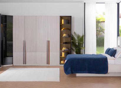 Komplettes Schlafzimmer Set Doppelbett Eckschrank 2x Nachttische