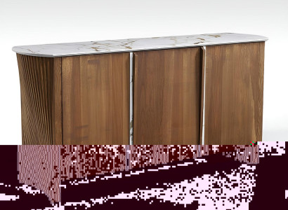 Designer Sideboard Edle Marmorplatte Wohnzimmer Edle Holzmöbel