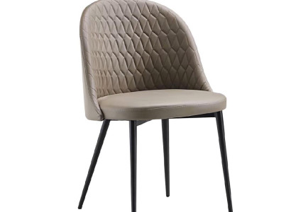 Beiger Esszimmerstuhl Edle Esszimmermöbel Polsterstuhl Holzfüße