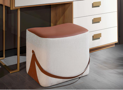 Hocker Weiß aus Textil für eine gemütliche Atmosphäre