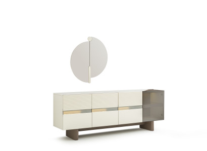 2-tlg. Esszimmer-Set – Modernes Sideboard mit Passendem Spiegel