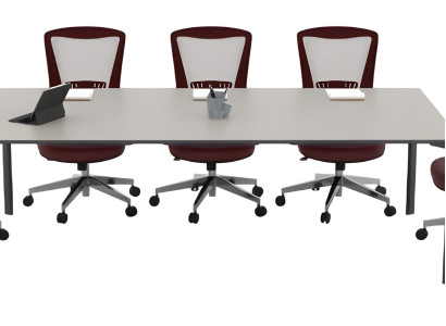 Moderner Konferenztisch Designer Grauer Bürotisch Besprechungstisch