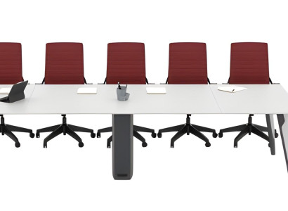 Weißer Konferenztisch Designer Arbeitszimmer Tische Büro Holztisch