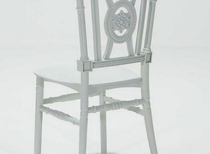 Weißer Carbonstuhl mit Rückenlehne Terrassenstuhl Gartenstuhl