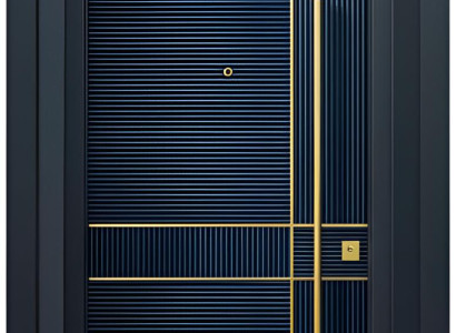 Designer Schwarze Eingangstür Stilvolle Metalltüren Wohntüren