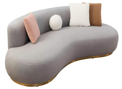 Graues Polster Sofa Moderner Stil Gemütlicher Komfort Relaxmöbel
