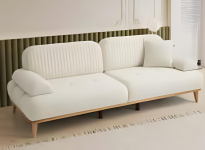 Stilvolles Weißes 3-Sitzer Sofa Designer Polstercouchen Dreisitzer