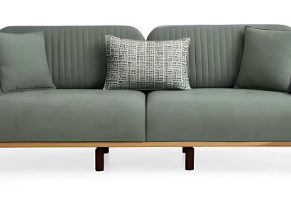 Bequemer 3-Sitzer Designer Polstercouch Wohnzimmer Edle Textilsofas