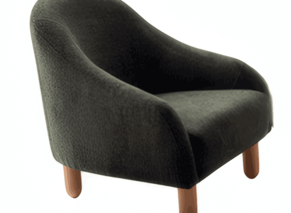 Schwarzer Polstersessel Wohnzimmer Loungesessel Edle Sitzmöbel