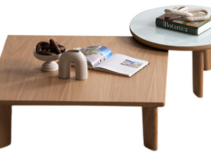 Moderne Tischset aus Holz mit Couchtisch und Beistelltisch Set