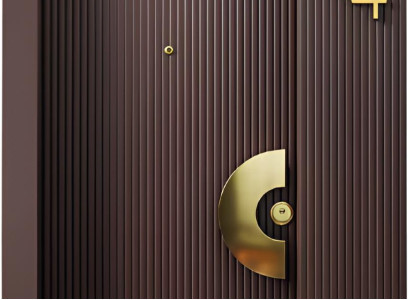 Exklusive Braune Kompletttür Designer Eingangstüren Metalltüren