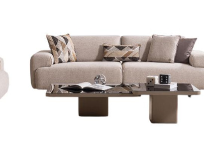 Modernes Möbelset mit eleganten Sofas Sessel und Couchtisch