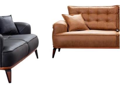 Wohnzimmer-Set 2x 3-Sitzer Sofas modern bequem stilvolles Design