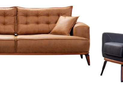 Wohnzimmer-Set 3-Sitzer Sofa + Sessel modern komfortabel stilvoll