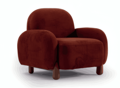 Eleganter brauner Sessel im modernen Design perfekt für stilvolle Wohnräume