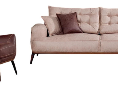 Elegantes Wohnzimmer-Set mit komfortablem 3-Sitzer Sofa und Sessel.