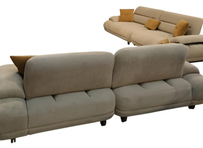 Stilvolle Couchgarnitur Beiger 4-Sitzer Designer Dreisitzer Sofa