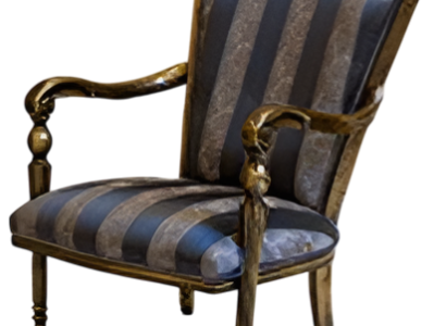 Klassische Streifensessel Wohnzimmer Einsitzer Armlehnensessel