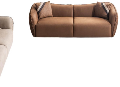 Luxuriöses Sofa-Set mit 2 eleganten Sofas und modernem Sessel