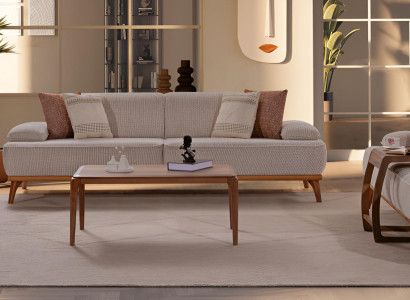 Designer Wohnzimmer Sofa-Set Moderne Textilcouchen Polstersessel