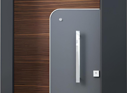 Grau-Braune Eingangstür Wohnungstüren Designer Hotel Stahltüren